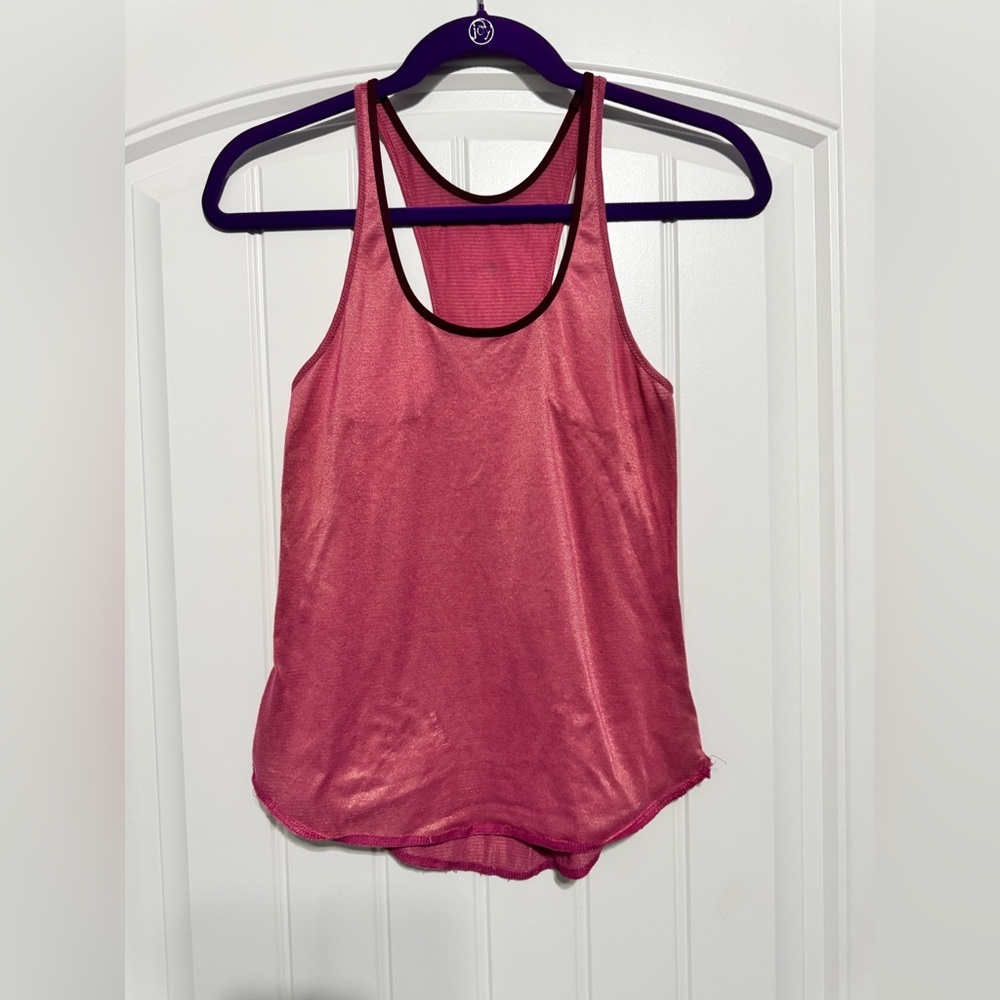 Lululemon What The Sport Singlet In Heathered Jewelled Magenta / Gold